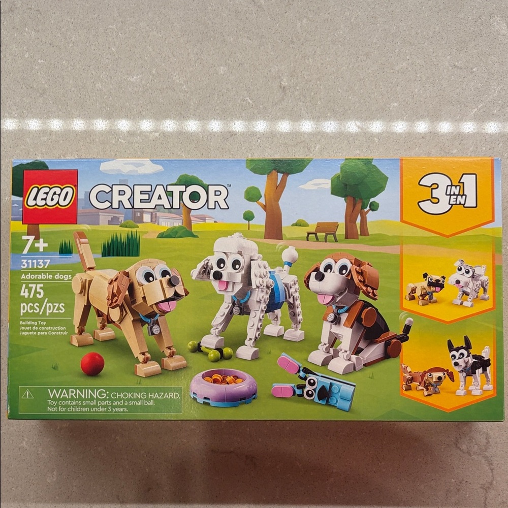 LEGO Creator 3-in-1 Dog Set - Brown, White, Gray